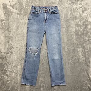 Wrangler Straight Leg Jeans Women’s Size 26 Blue Denim